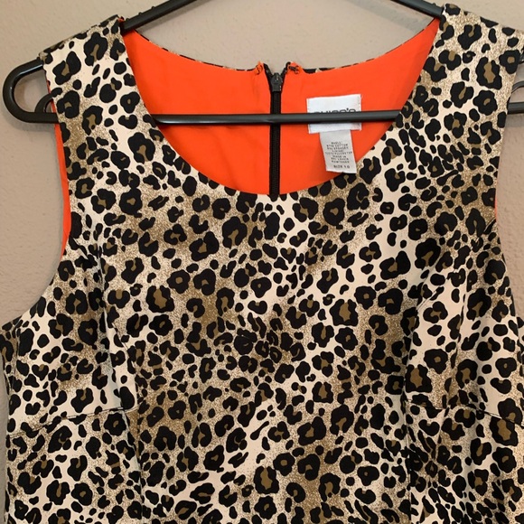 Chico’s Cheetah Sleeveless dress. Lined. Size 1.0/M. - Picture 4 of 9